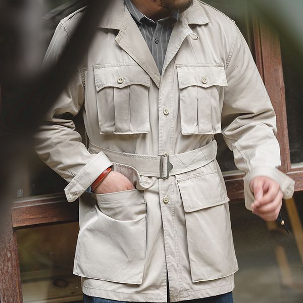 

safari men's jackets ii world war khaki jungle trench coats vintage jacket coat 0q4y, Black;brown