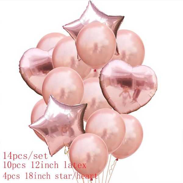 

1set 12inch 18inch сердце золотая звезда конфетти шар birthday party metallic chrome шары крещение свадебные bachelorette декор qyltgt
