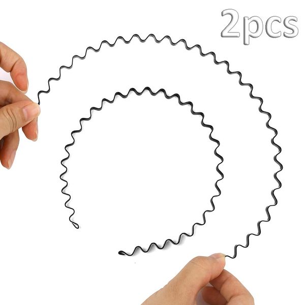 

1/2pcs black wavy hair head hoop band sport headband hairband men headhoop 1/2pcs q wmtwap