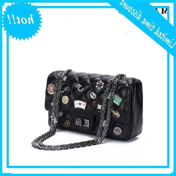 

maidudu women's 2020 new fashion badge small fragrance lingge chain single shoulder messenger mini bag