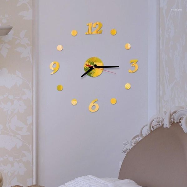 

wall clocks large mirror modern design for gift 3d diy big watch stickers home decor relogio de parede1
