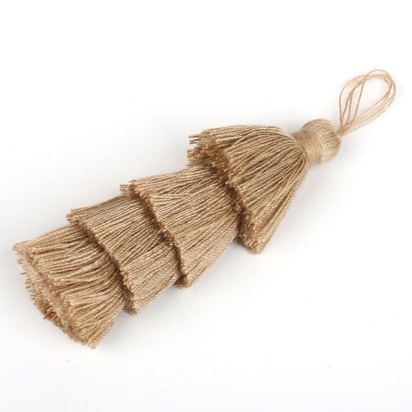

1pc 4 layers polyester cotton tassel trim 8cm silk tassels for home wedding decoration diy sewing curtains accessories h bbyjxv