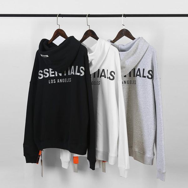 

2020 fog los angels 3m reflection logo print women men hoodies sweatshirt hiphop oversized men hoodie pullover1, Black