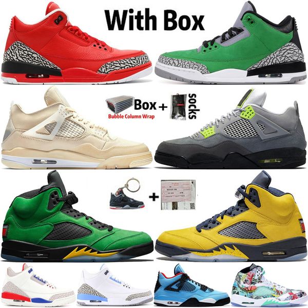 

2020 new arrival jumpman 4 4s sail neon mens basketball shoes 3 3s grateful tinker 5 5s michigan trainers sports sne