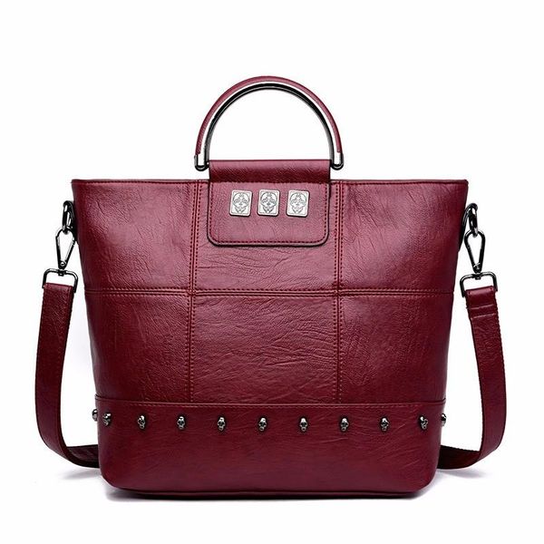 

luxury handbags women bags designer 2020 female leather shoulder bag rivet crossbody bags for women leather hand bag vintage