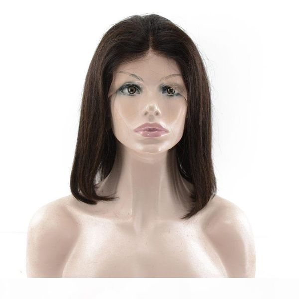 

человек переднего длинных волос боба кружево парики короткий вырезать фронт шнурок для женщин естественной линии волос, Black;brown