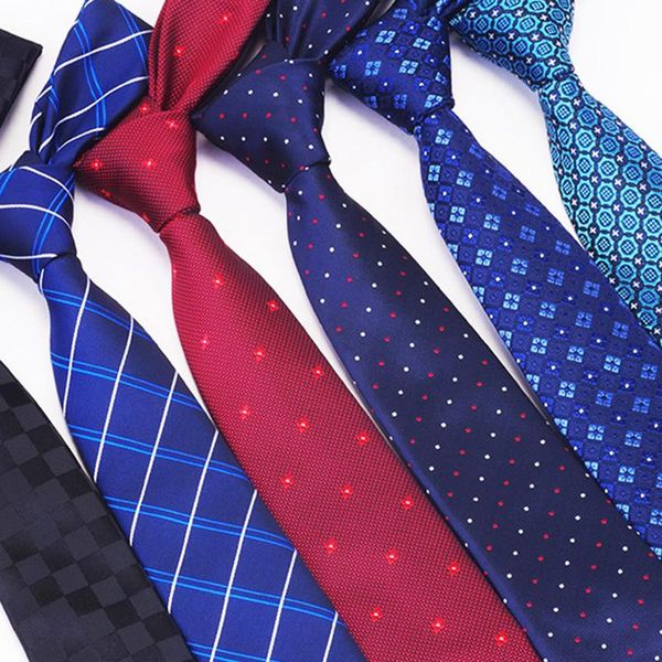 

neck ties rbocomen's slim tie 6cm skinny dot floral plaid red classic blue necktie for men party business wedding suit, Blue;purple