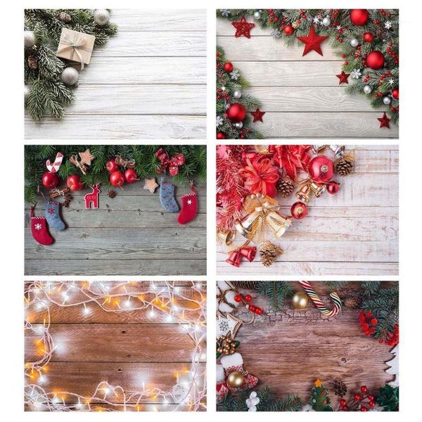 

background material christmas pine cone gift wooden plank pography vinyl cloth backdrop po studio for children baby home pobooth1