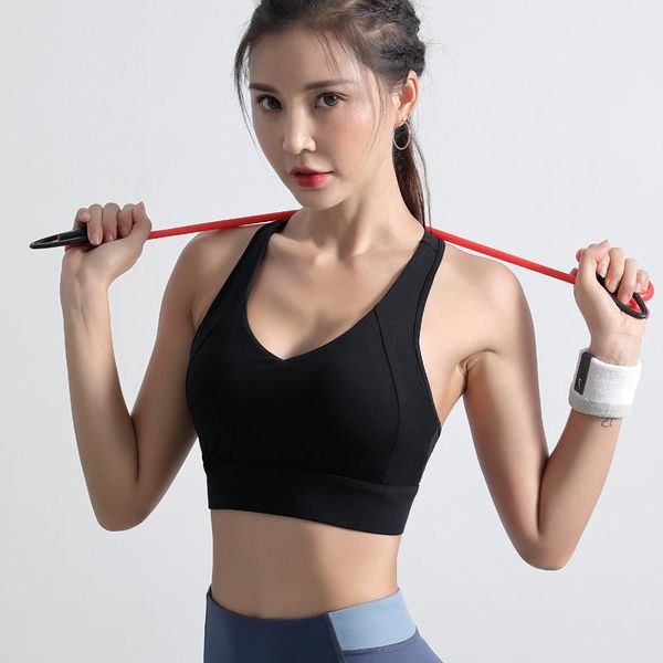 

gym clothing 2021 high support sports bra women brassiere fitness seamless push up yoga outdoor padded active wear breathable, White;black