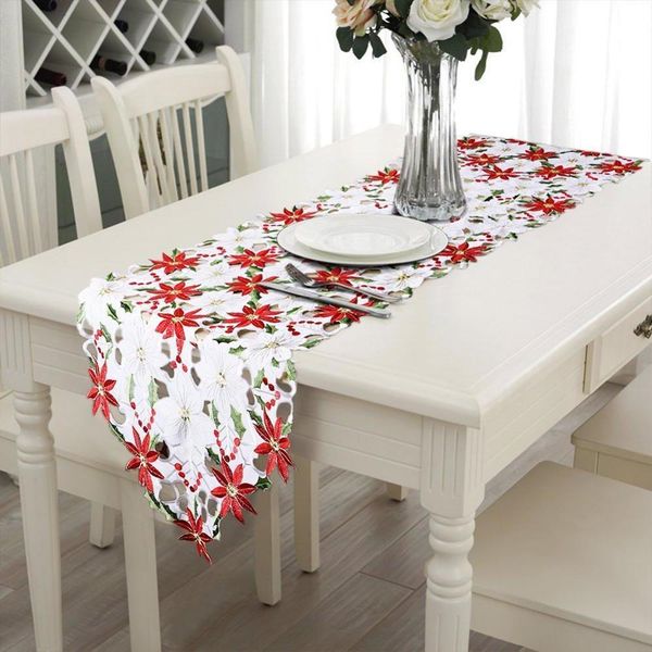 

comfortable decorations christmas partytalk embroidered table runner,christmas