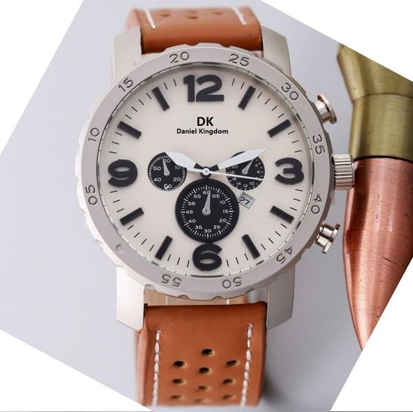 

famous men fashion watches movement quartz leather watch wristwatches casual quartz dress relojes business strap gfimr, Slivery;brown