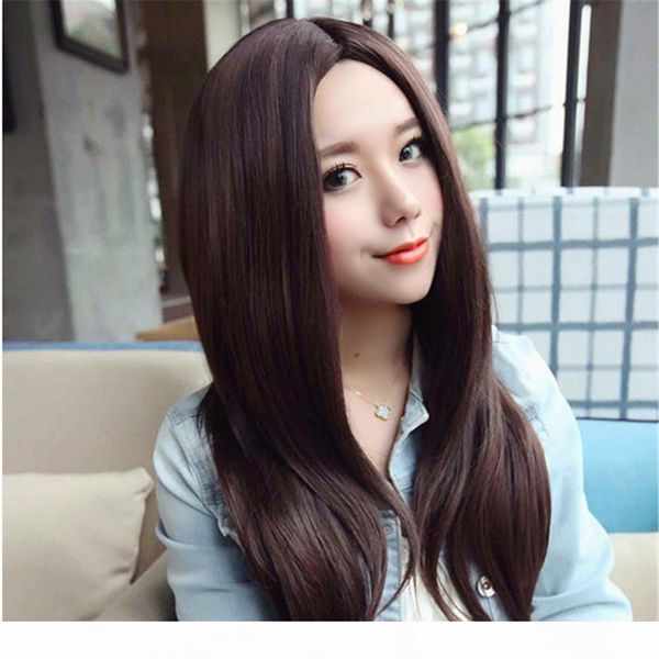 

glueless yaki straight full lace wigs human hair 100% baby hair color # dark brown white american wig private customized private customized, Black;brown