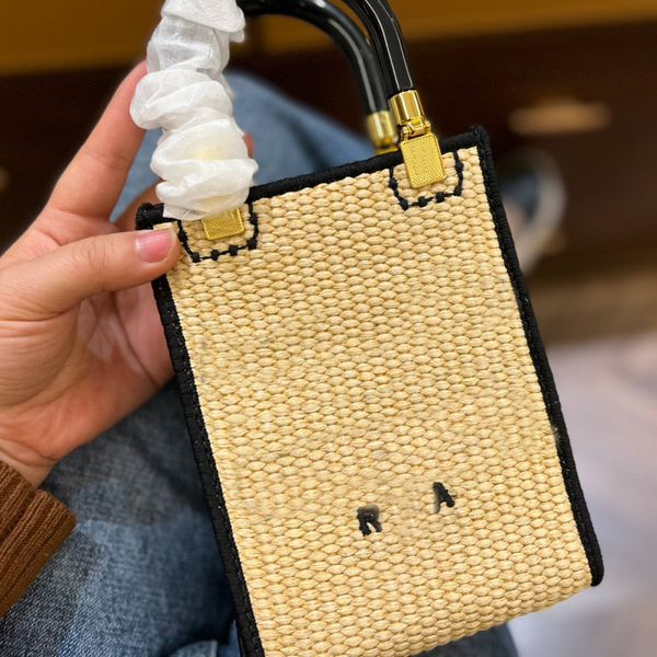 

small square tote women totes summer beach bag straw woven phone bags letters wallet purse shoulder sling pouch clutches