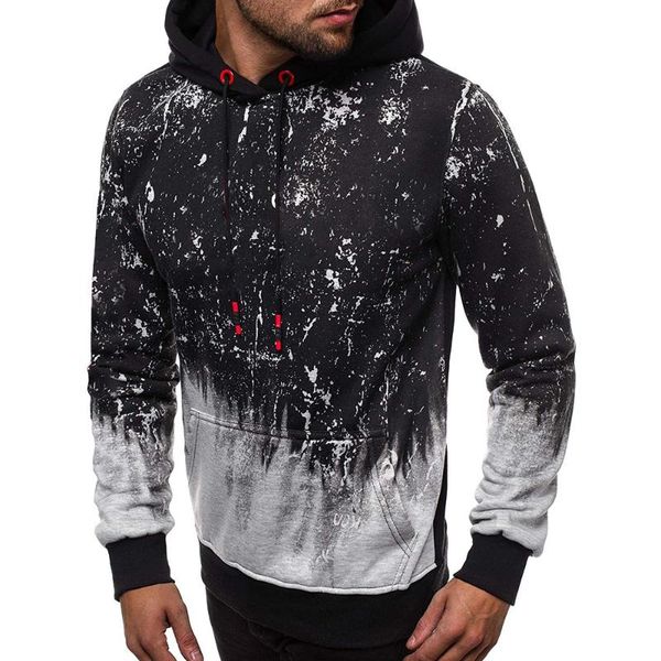 

2021 new style casual fashion hoodie men casual hooded pocket winter hoody sweatshirts man hoodies sweatshirt, Black