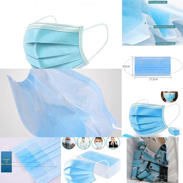

for civilian use daily disposable protective type ordinary 3 layers of non-woven masks dust 3u1v
