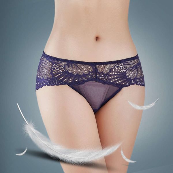 

new style lace underwear cotton crotch women's briefs, Black;pink