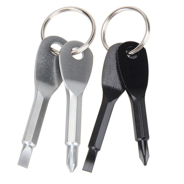Schraubendreher-Schlüsselanhänger-Anhänger, Schlüsselanhänger, Outdoor, tragbar, multifunktional, Kreuzschlitzschraubendreher-Set, Schlüsselanhänger