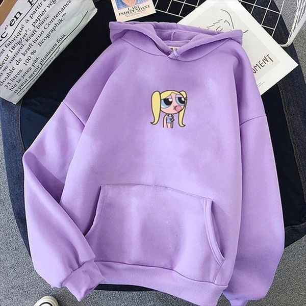 

women cartoon print sweatshirt hoodies harajuku loose korean style women hoodies winter kawaii plus size female pullovers, Black