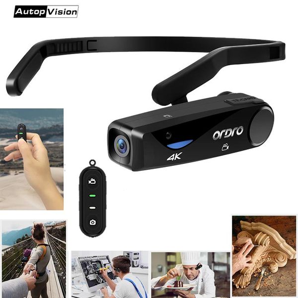 

remote control ep6 4k 25fps full hd wearable video cameras wide angle lens mini cam 1080p digital camcorder vlog camera