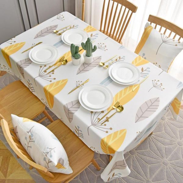 

nordic leaf dining table cloth coffee table cover outdoor party tablecloth oilproof tafelkleed nappe de rectangulaire