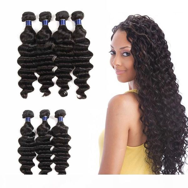

malaysian loose deep human hair weave 3 4 bundles indian brazilian peruvian hair for black women 8a hair weft bundles loose deep