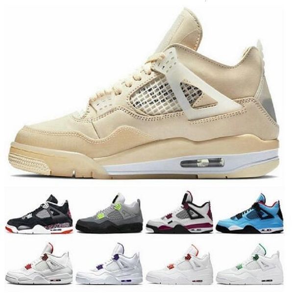 

sail 4 4s basketball shoes 5s jumpman sneakers se neon rasta denim white black game royal fiba 2020 mushroom silt red splatter mens trainers, White;red