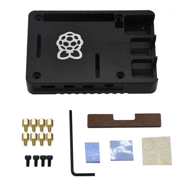 

aluminum alloy shell ultra-thin cnc cooling aluminum alloy box for raspberry pi 4b thin1