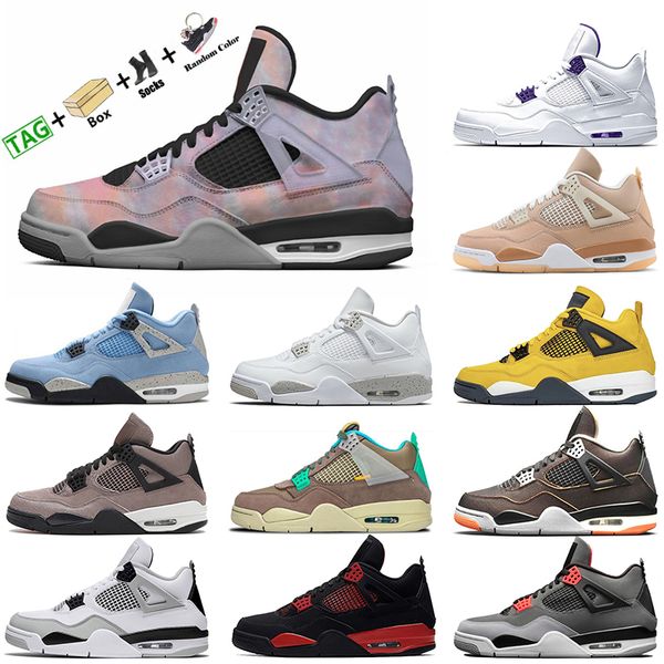 

black cat 4 4s men women high basketball shoes zen master designer sneakers taupe haze university blue cactus jack shimmer metallic purple s
