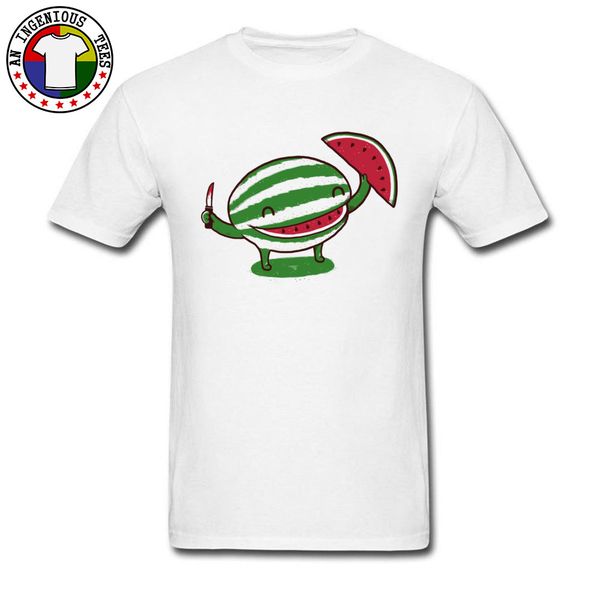 

classic cartoon watermelon happy slice of life white men's natural fitness funny design sport hooded sweatshirt hoodie men t shirt