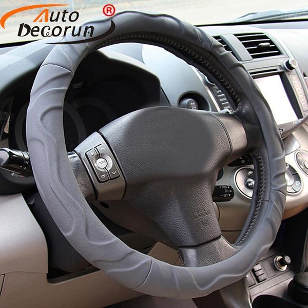 

autodecorun faux leatherette car steering cover for 3 5 6 atenza cx-5 cx-7 cx-9 tribute auto steering wheel covers hubs1