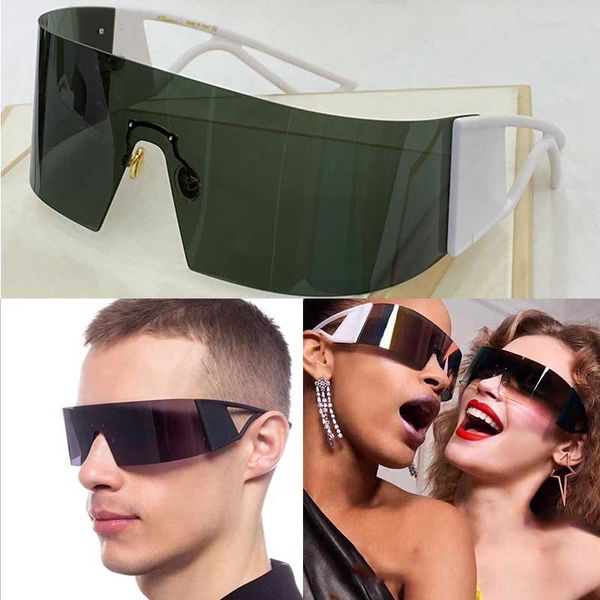 

2021ss latest all-round protection sunglasses kaleiiorscopic women and men sunglasses semi-circular frame design uv400 protective glasses, White;black