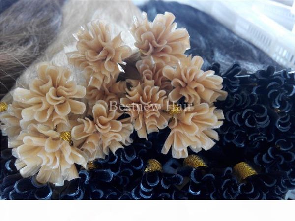 

lummy prebonded keratin nail tip u tip fusion indian remy human hair extensions 14"16"18"20"22"24" 1g s 100g p, Black