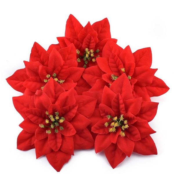 

3pcs/15cm large artificial gold ,silver,red rose flower heads for home wedding decoration diy christmas tree silk sqcmps
