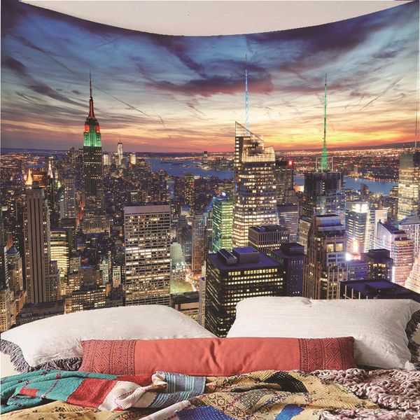 

modern city city night tapestry wall hanging l tapestry decor living room bedrooms gifts