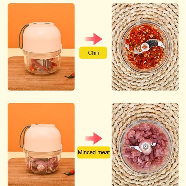 

mini food garlic chopper wireless electric press mincer food processor grinder matic food vegetables crush bbyahy