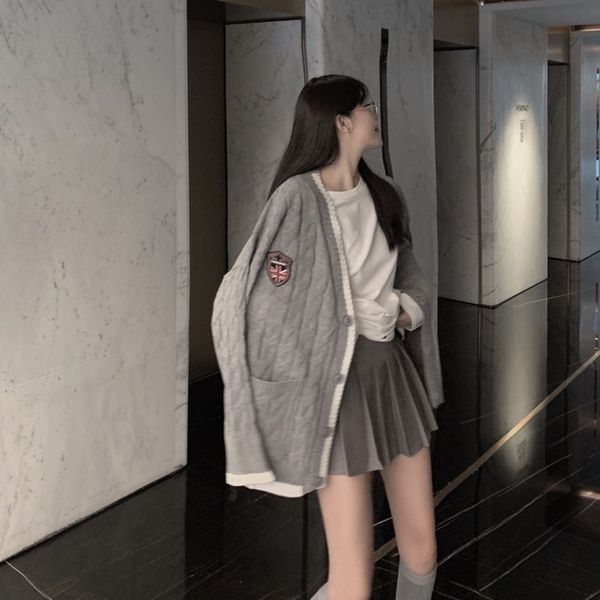 

zopqs интернет-знаменитость юбка 2020 новых короткий lightsocialite дизайна темперамент юбки костюм коротких падения двух частей набора hkzx, Gray