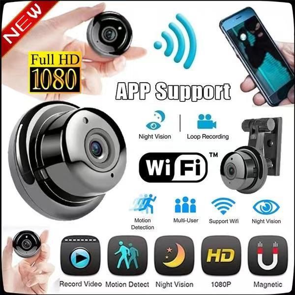 

mini wifi ip camera hd 1080p wireless indoor camera nightvision two way audio motion detection baby monitor v380
