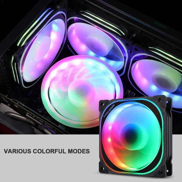 

new deskpc computer fan case cooling fan unit color 8025 led mm lights 120*120*25 with rgb 12cm changing chassi a9j6