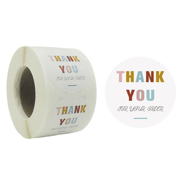 

500pcs thank you for your order stickers 1.5 inch seal label for wedding baking