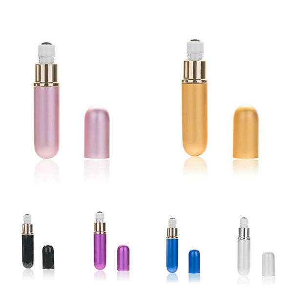 

fashion 6ml leakproof perfume bottles roll on deodorant bottles mini portable beads roller essential oil travel bottles