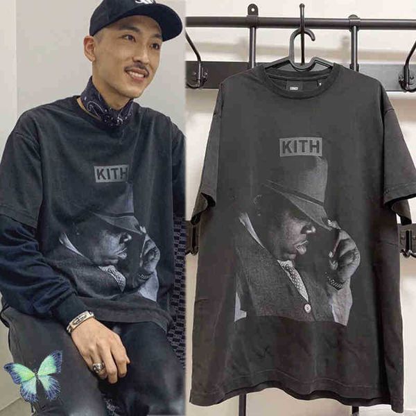 

kith t-shirt biggie last day men women t shirt wash do old vintage, White;black