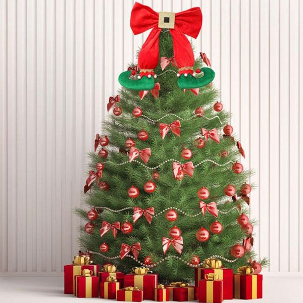 

ткань elf загрузки bowknot christmas xmas tree висячие украшения кулон home decor идеальный рождественская елка лучшие украшения jlldjr home