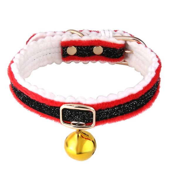 

red black bell pet collar soft designer dog cat collars durable pet supplies collars for small dog cat fashion adjustable dog collars