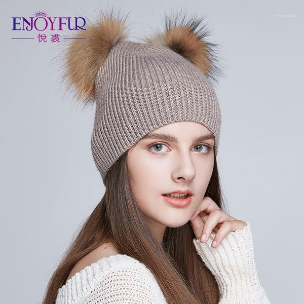

autumn and winter knitted hats, women's warm earmuffs, double wool ball caps, versatile fashion trends, cute woolen caps, winter1, Blue;gray