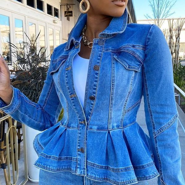 

jeans jackets coats women 2020 short casual denim coat new autumn long sleeve jacket fashion casual women coat denim jacket1, Black;brown