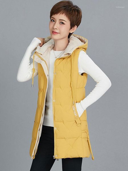 

4xl plus size waistcoat vest women 2020 new winter autumn vests for women quilted korean fashion vest sleeveless jacket woman1, Black;white