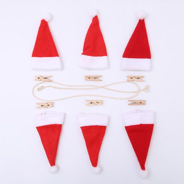 

christmas decorations 13 pcs /set hat felt flag party decoration banner bunting for children kids supply1