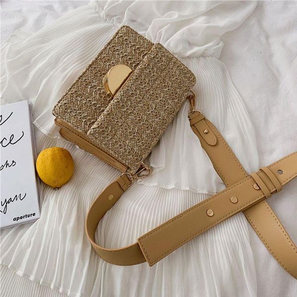 

women fashion handbag shoulder bag ladies straw woven summer crossbody tote 7xec