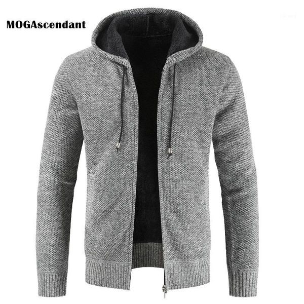 

men's sweaters men's outwear winter jackets cardigan casual patchwork hooded zipper sweatercoats male fashion thick wool liner jac, White;black