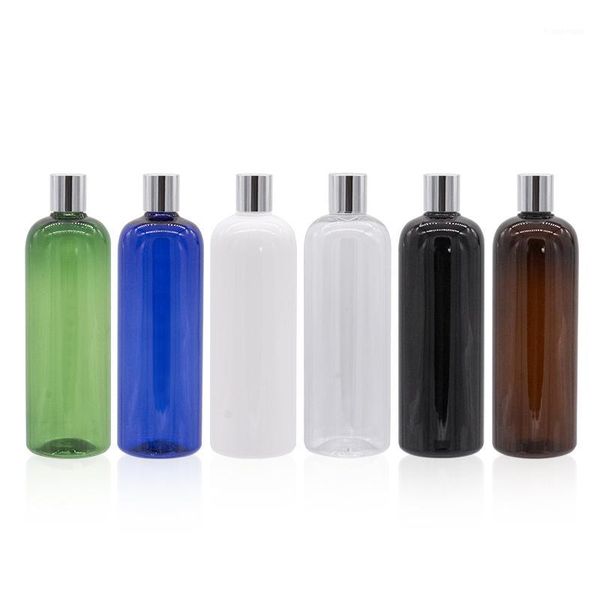 

500ml x 12 round plastic container with sers bight silver aluminum lid pet bottles used for hair conditioner1